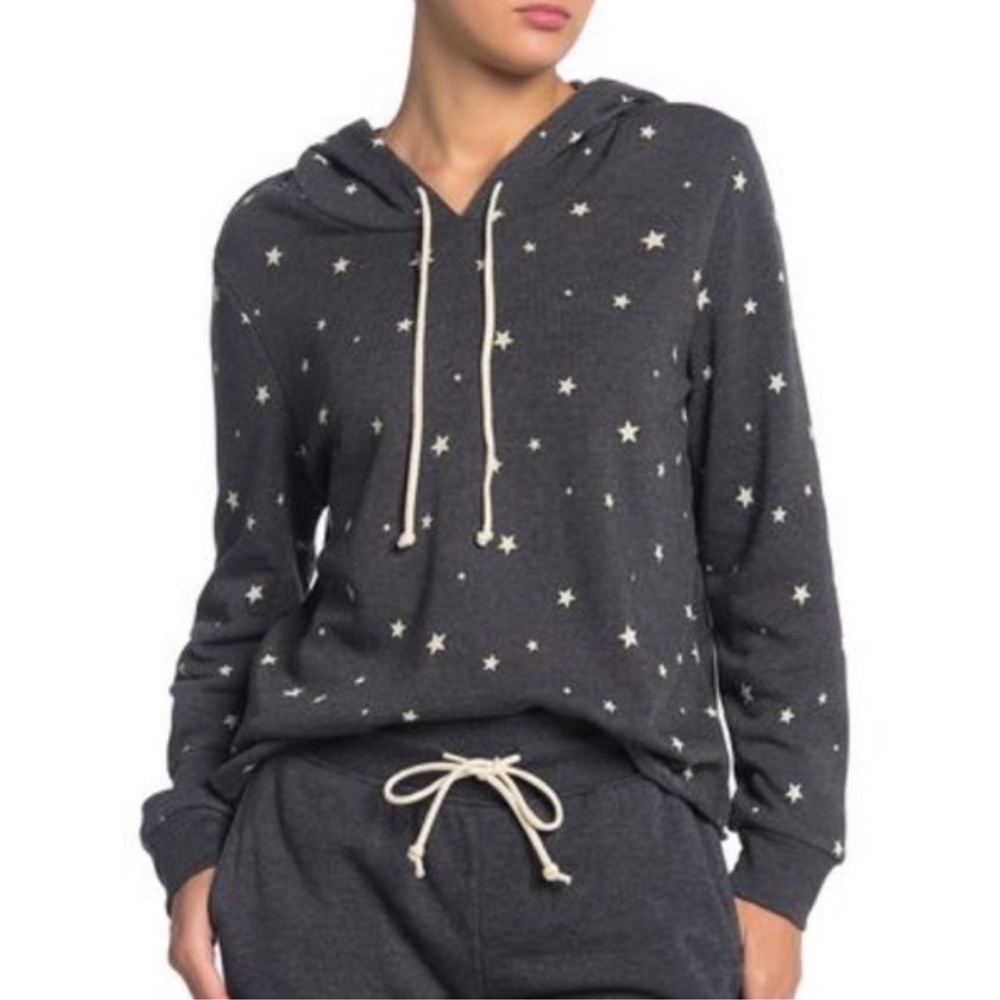 Alternative‎ Clothing Women’s Grey Star Print Pullover Hoodie Sweatshirt Soft XL
